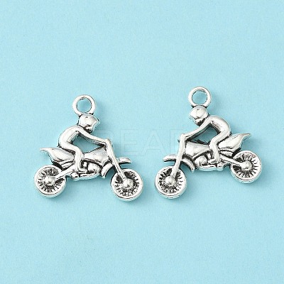 Tibetan Style Alloy Rider Motorcycle Pendants LS-TIBEP-12941-AS-LF-1