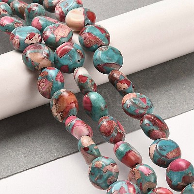 Synthetic Regalite/Imperial Jasper/Sea Sediment Jasper Beads Strands G-F765-M01-01-1