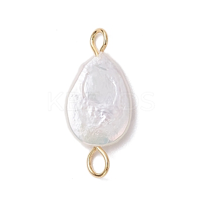 Natural Keshi Pearl Connector Charms PALLOY-JF04243-03-1