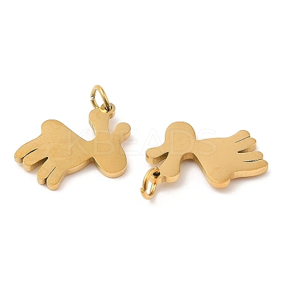 PVD Vacuum Plating 304 Stainless Steel Pendants STAS-Z042-02G-1