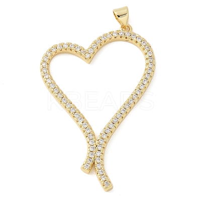 Brass Micro Pave Cubic Zirconia Pendants KK-K298-14G-04-1