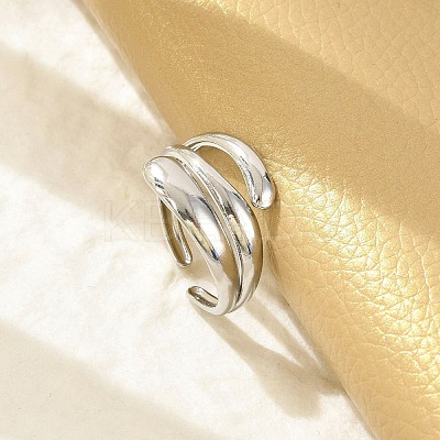 304 Stainless Steel Cuff Rings for Women LS-RJEW-G338-21P-1