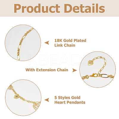 Brass Pave Clear Cubic Zirconia Heart Pendant Necklaces for Women NJEW-HS00024-1