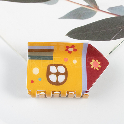 Cartoon House PVC Claw Hair Clips WG56812-04-1