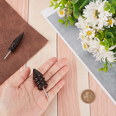 2Pcs 2 Style Bullet Shape Sandalwood Polish Heads TOOL-GF0003-37-1