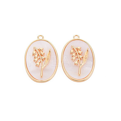 Brass Birth Floral Pendants KK-S364-289-1