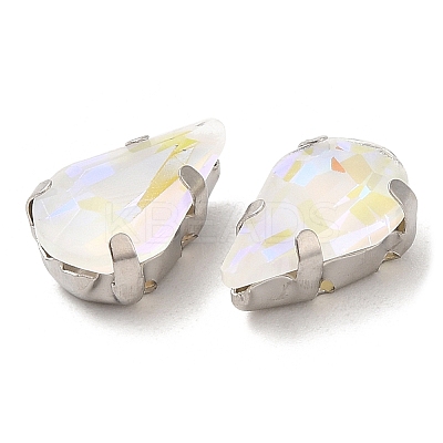 Mocha Fluorescent(MI) Teardrop Sew on Rhinestone GGLA-M006-01A-P06-1