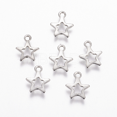 Tarnish Resistant 201 Stainless Steel Charms STAS-F039-51-P-1
