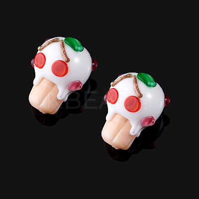 2Pcs Handmade Lampwork Bumpy Beads LAMP-TA0002-51A-1