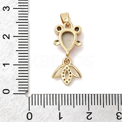 Brass Micro Pave Cubic Zirconia Pendants KK-K375-27G-17-1