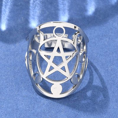 Non-Tarnish 304 Stainless Steel Adjustable Rings RJEW-P080-01P-1