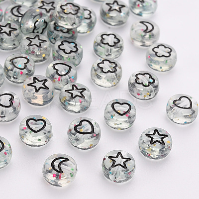 Transparent Clear Acrylic Beads TACR-Q102-001-1