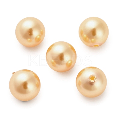 Baking Paint Pearlized Glass Pearl Round Beads HY-Q001-02A-1