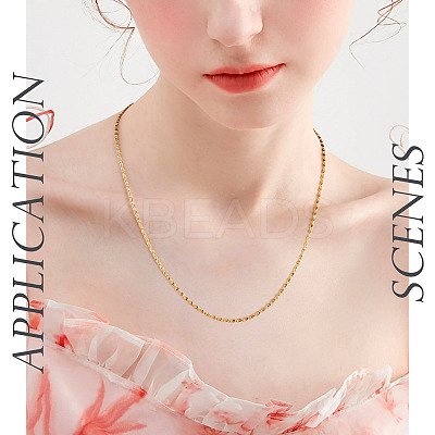 Brass Lumachina Chain Necklace for Women NJEW-TA0001-15-1