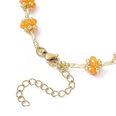 Glass Seed Beaded Bracelets for Women BJEW-MZ00216-01-1
