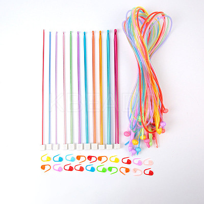 Circular Knitting Needles & Straight Crochet Needles & Locking Stitch Markers Kits SENE-PW0016-07A-1