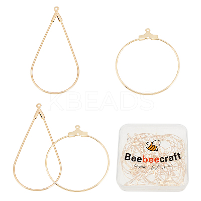 Wholesale Beebeecraft 40Pcs 2 Style Brass Pendants 