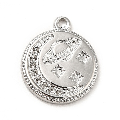 Tarnish Resistant 304 Stainless Steel Pendants Rhinestone Settings STAS-H172-03P-1