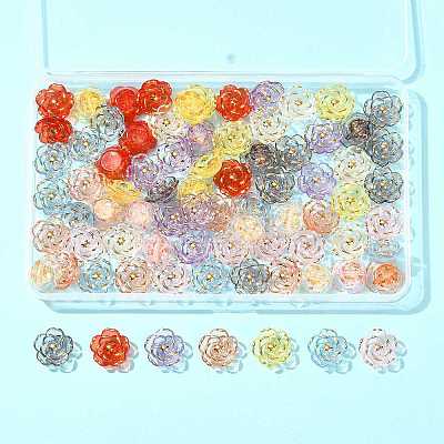 80Pcs 8 Colors Plastic Beads KY-FS0001-46-1