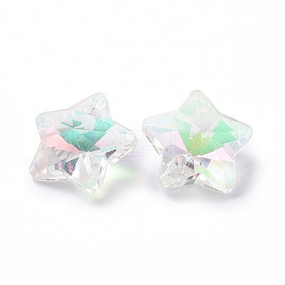 Electroplate Glass Charms GLAA-H104-A10-1