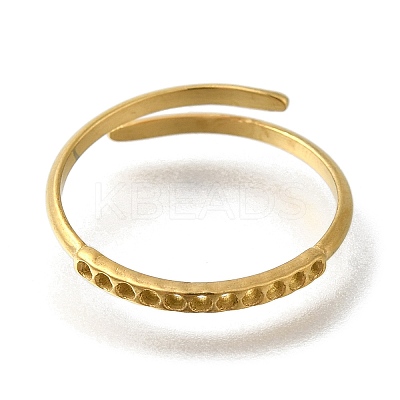 Ion Plating(IP) 304 Stainless Steel Adjustable Ring Components RJEW-U017-17G-1