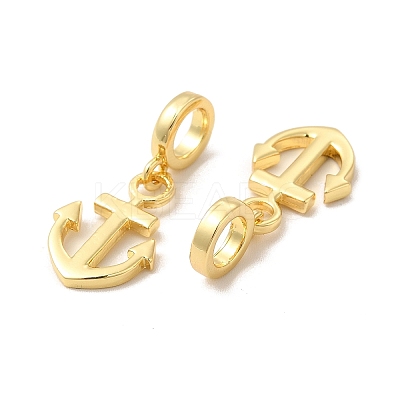 Rack Plating Brass European Dangle Charms KK-B068-16G-1