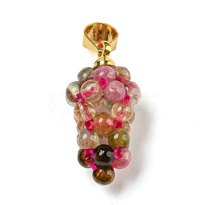 Natural Tourmaline Round Cluster Pendants LS-G-D094-04G-1