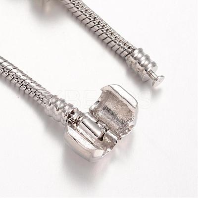 Alloy Rhinestone Bead European Bracelets BJEW-L602-27C-1