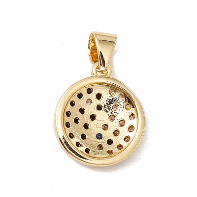 Brass Micro Pave Cubic Zirconia Charms Real 18K Gold Plated KK-G415-39G-01-1