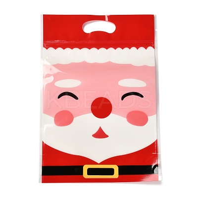 Christmas Theme Rectangle Plastic Zip Top Candy Storage Bags OPP-I003-02A-1