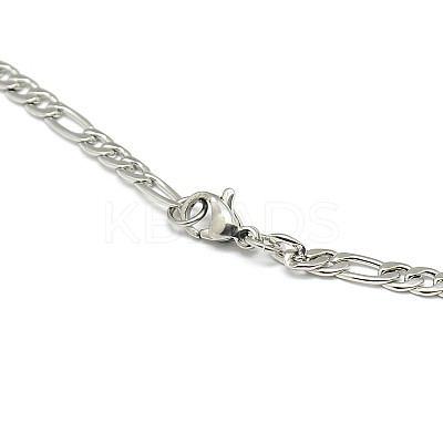 Tarnish Resistant 304 Stainless Steel Figaro Chain Necklace Making X-STAS-A028-N025P-1