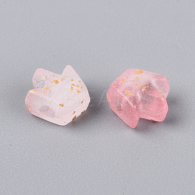 Frosted Transparent Acrylic Beads FACR-T009-01H-1