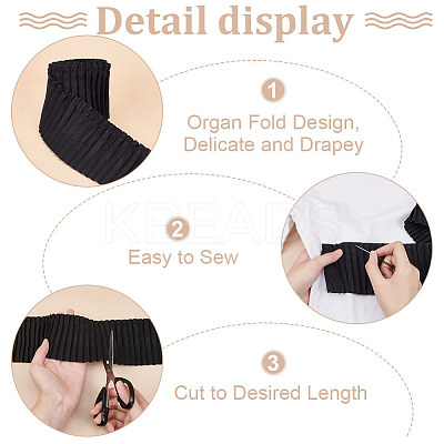 5 Yards Polyester Pleated Ribbon OCOR-FG0002-02B-1