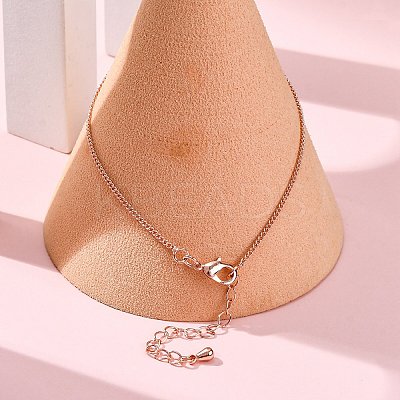 Adjustable Rack Plating Brass Curb Chain Bracelets for Women BJEW-G735-18RG-1