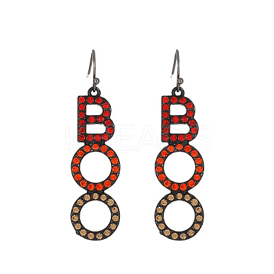 Halloween Alloy Rhinestone Dangle Earrings FS-WG03594-01-1