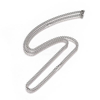 Non-Tarnish Men's Cuban Link Chain Necklaces LS-NJEW-L172-01A-1