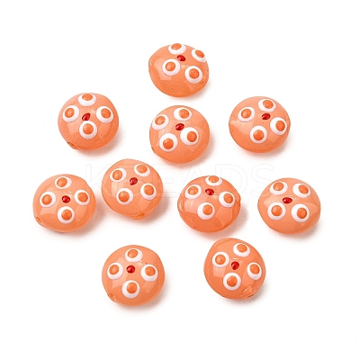 Transparent Glass Enamel Beads LAMP-S079-01B-1