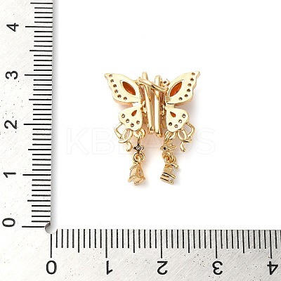 Brass Micro Pave Cubic Zirconia Slide Charms KK-G503-37G-01-1