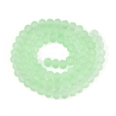 Baking Paint Frosted Glass Beads Strands FGLA-N003-6mm-04-1