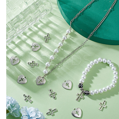 100Pcs 2 Styles Tibetan Style Alloy Pendants FIND-SC0006-65-1