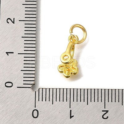 Rack Plating Brass Micro Pave Cubic Zirconia Ice Pick Pinch Bails KK-F883-16G-02-1