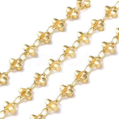 Rack Plating Brass Oval Link Chains CHC-C005-03G-1