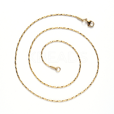 PVD Vacuum Plating 304 Stainless Steel Boston Link Chain Necklace NJEW-S420-006A-G-1