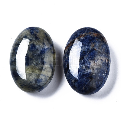 Natural Sodalite Oval Palm Stone G-T132-044-1
