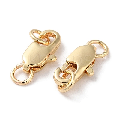 Rack Plating Brass Lobster Claw Clasps X-KK-F090-24LG-01-1