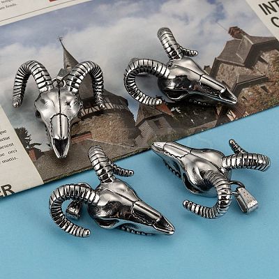 Cattle Skull 304 Stainless Steel Big Pendants X-STAS-M206-100AS-1