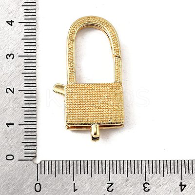 Brass Clear Cubic Zirconia Lobster Claw Clasps KK-Z078-48B-G-1