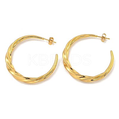 202 Stainless Steel Stud Earrings EJEW-H003-20G-02-1