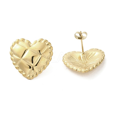 304 Stainless Steel Studs Earrings EJEW-K272-02C-G-1