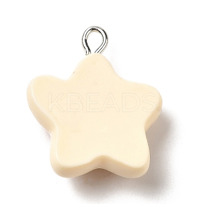 Opaque Resin Pendants RESI-C037-02F-1